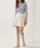 Tack pleated mini skirt