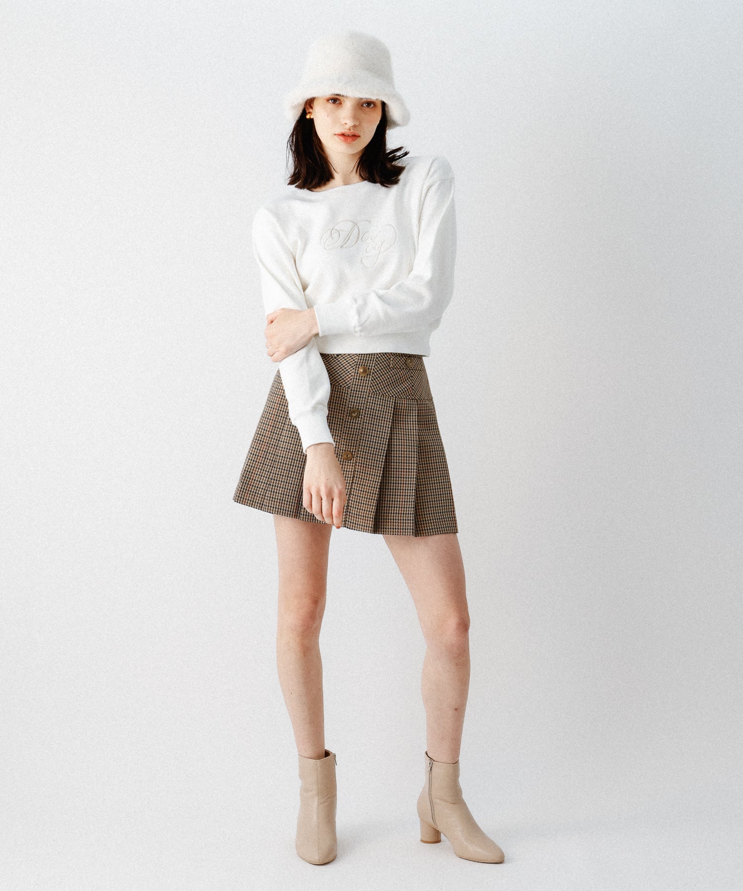 [Reservation] Pleated mini skirt