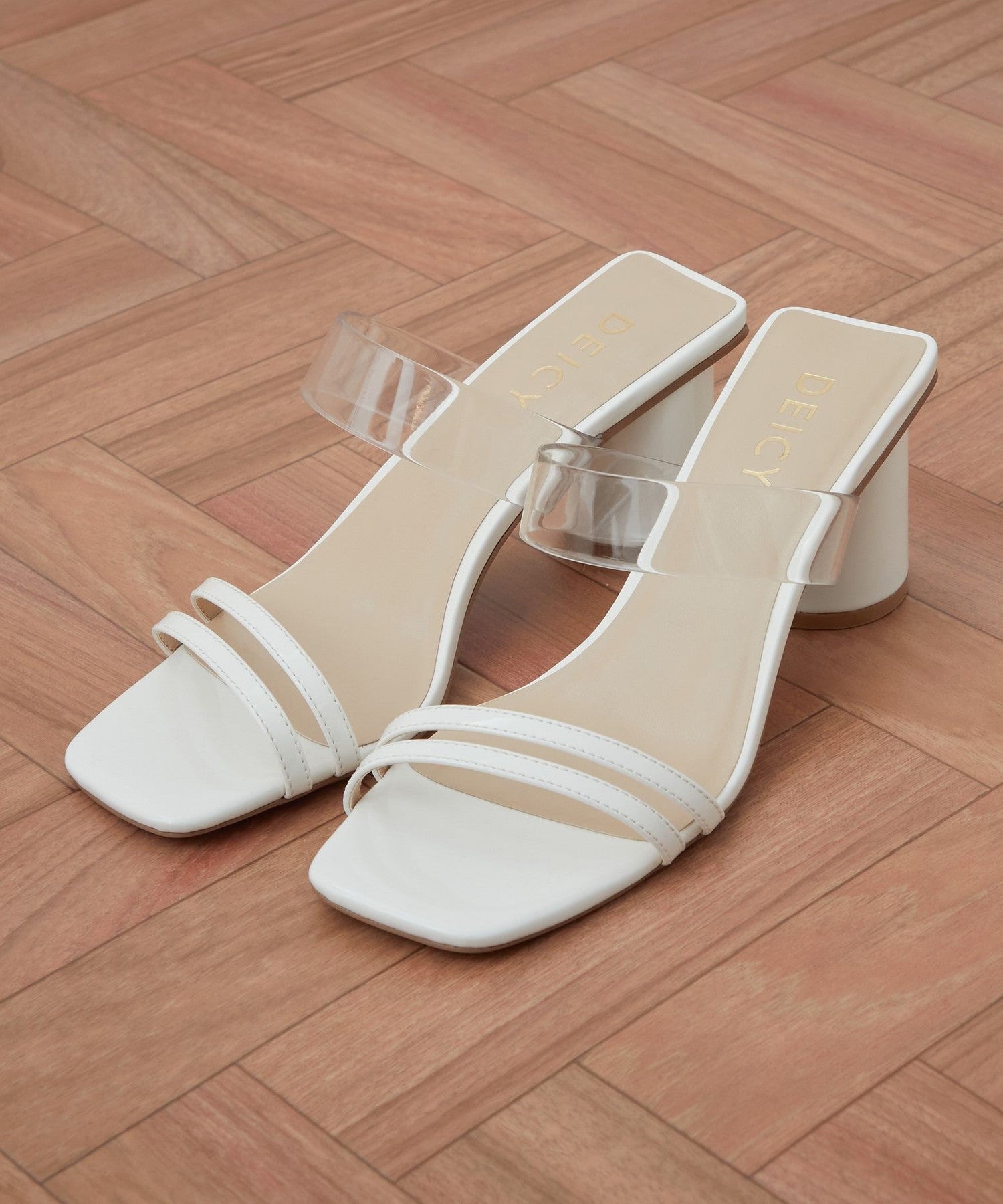 Clear strap sandals