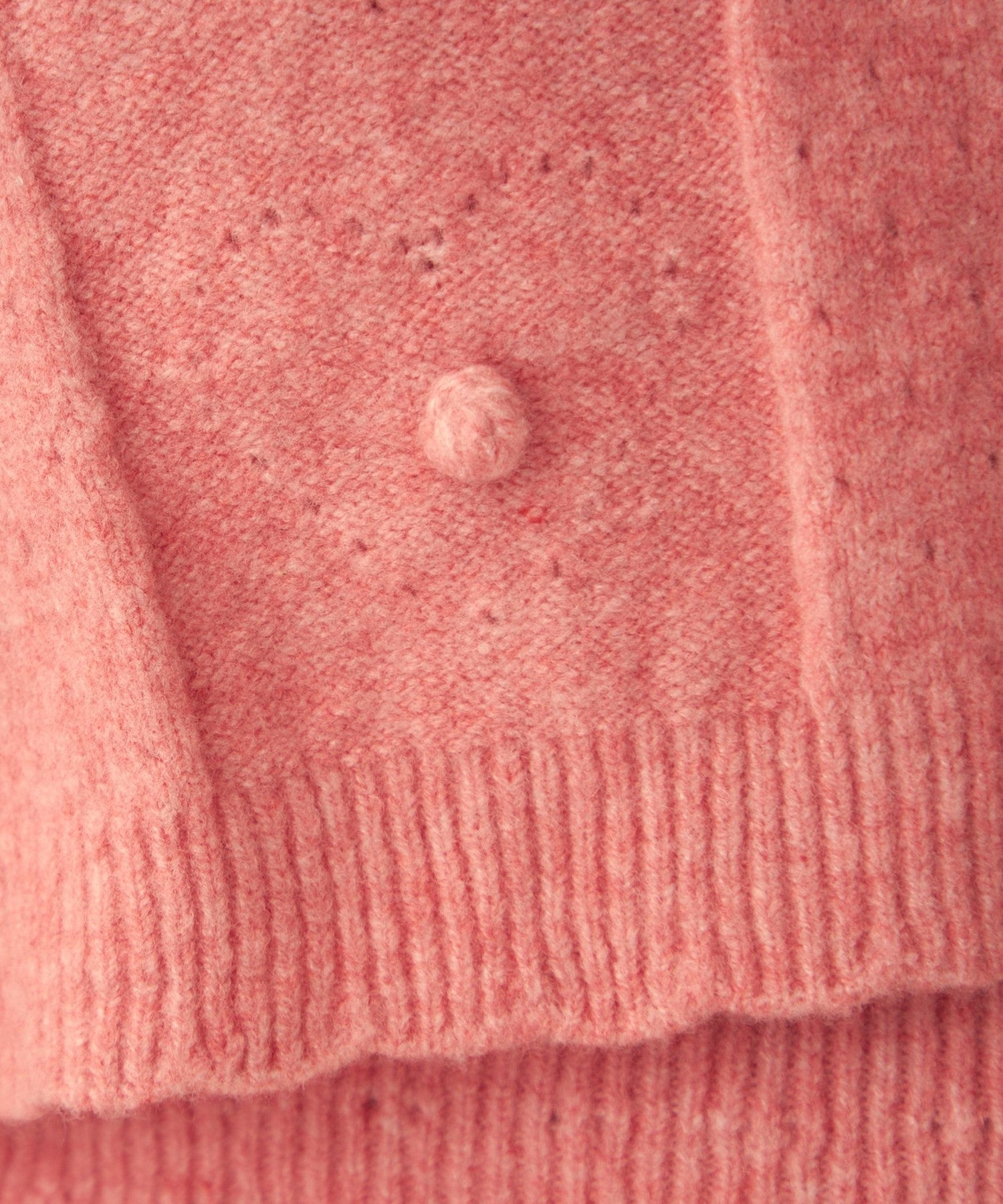 Heart eyelet layered knit