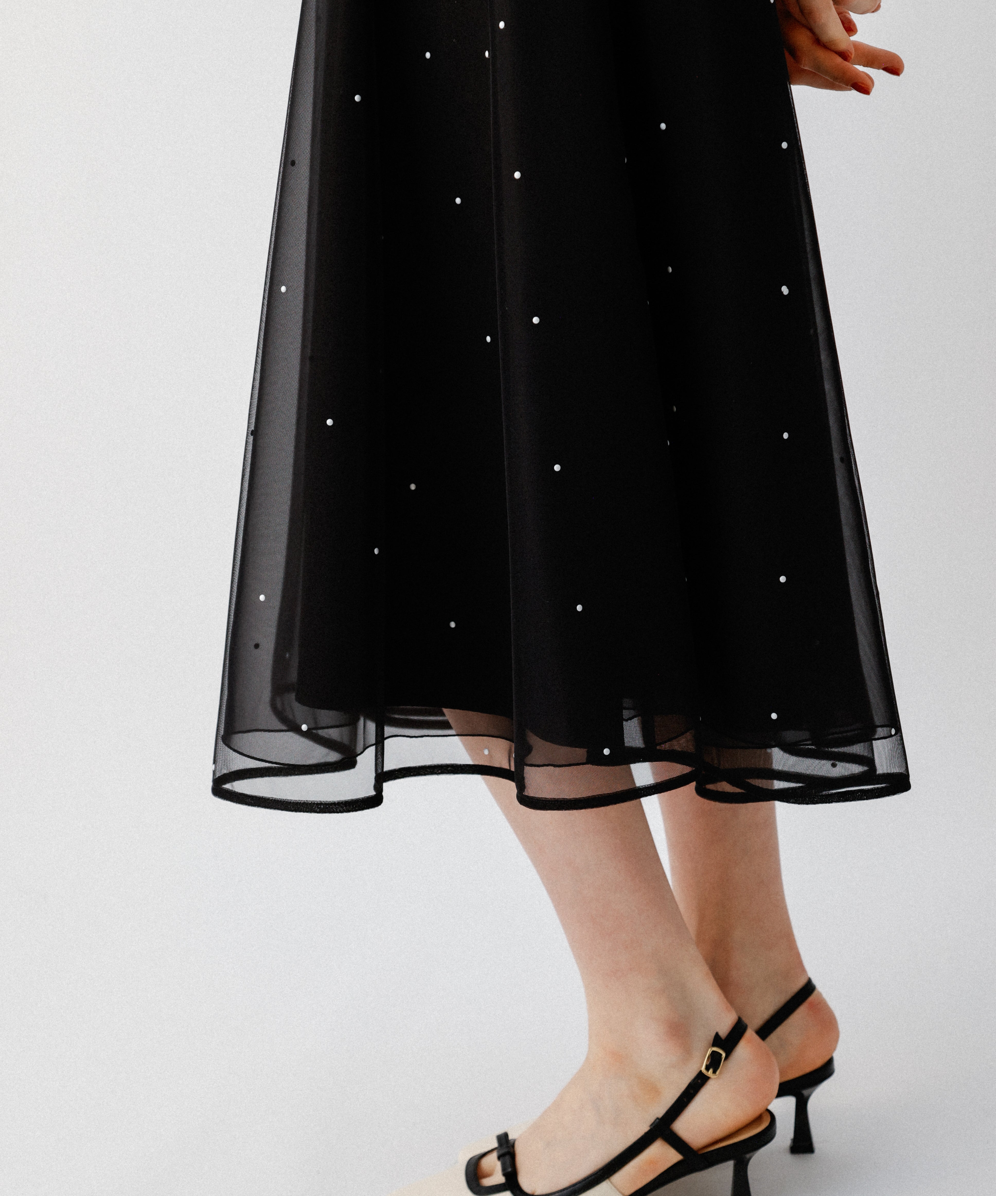 [Reservation] Mini pearl tulle skirt