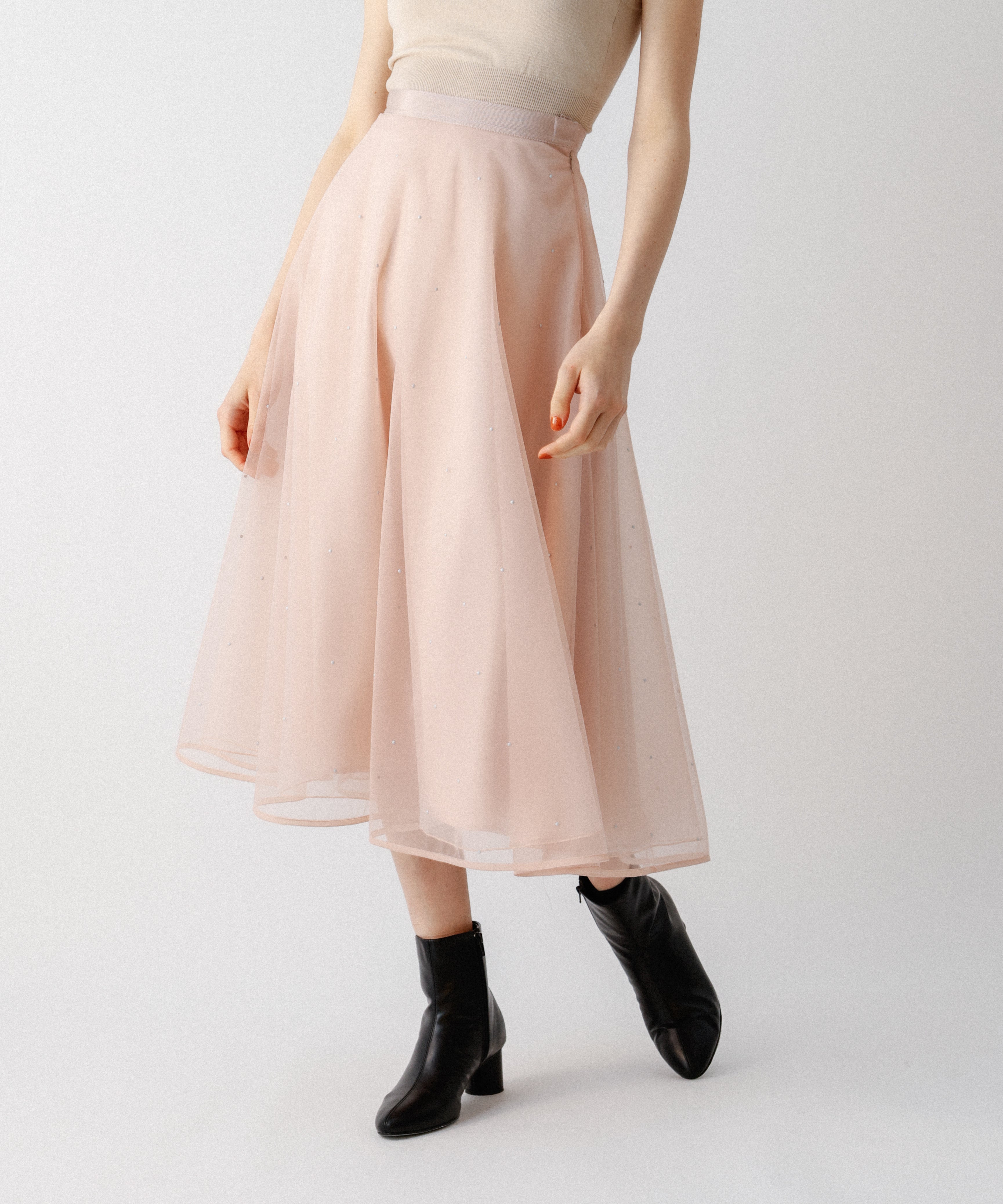 [Reservation] Mini pearl tulle skirt