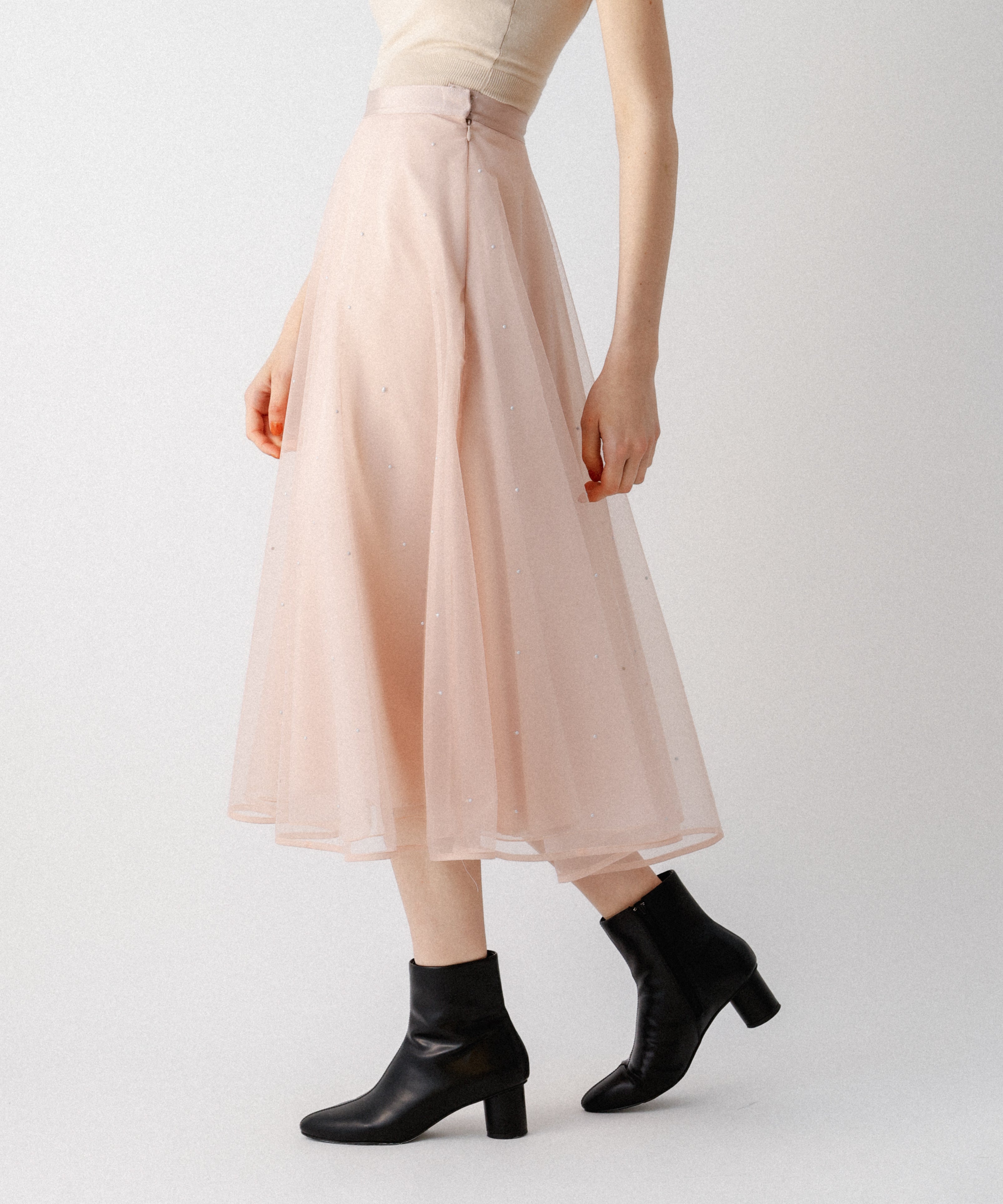 [Reservation] Mini pearl tulle skirt