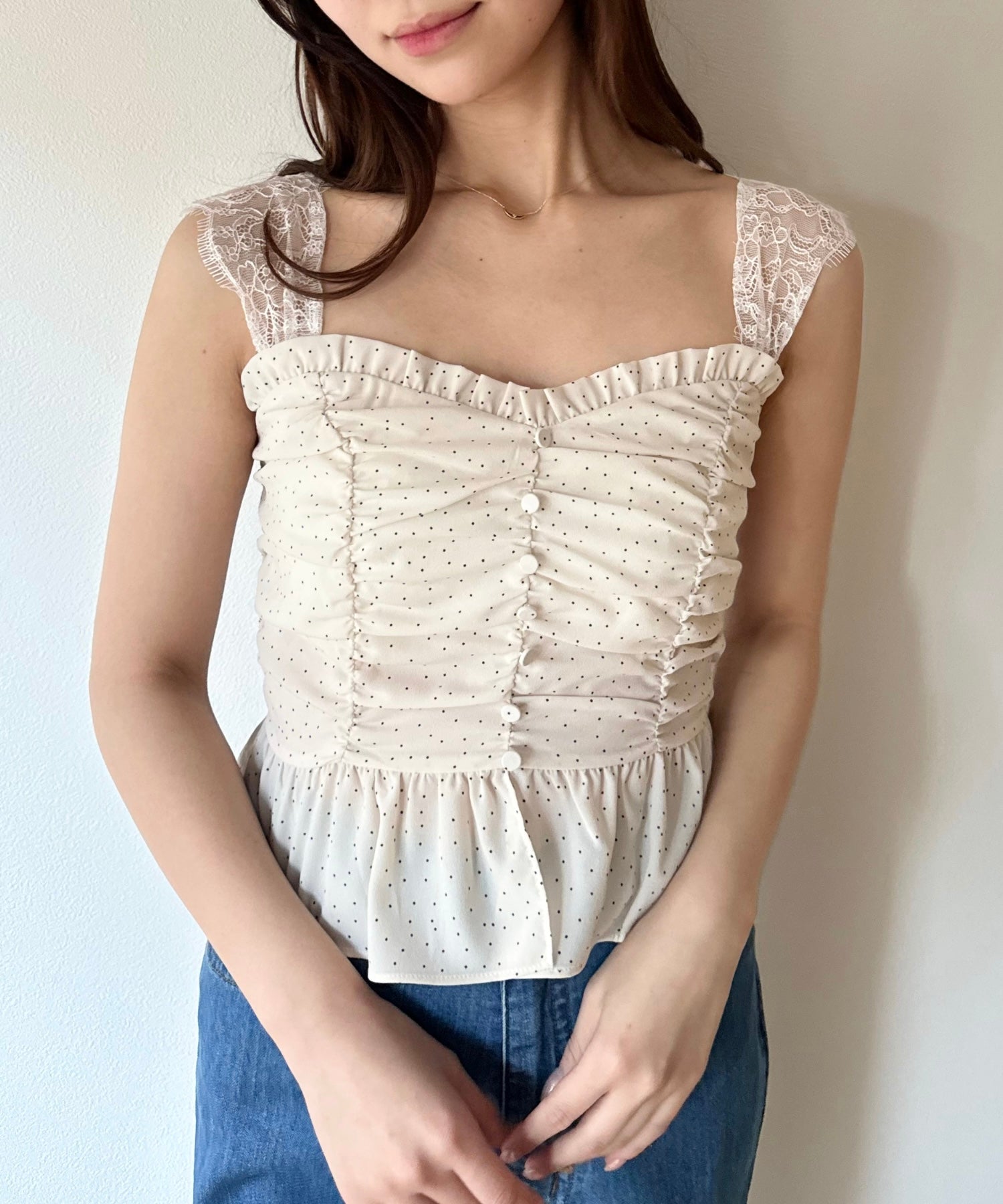 [Reservation] Race gather camisole